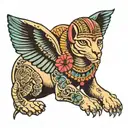 Sphinx tattoo design idea
