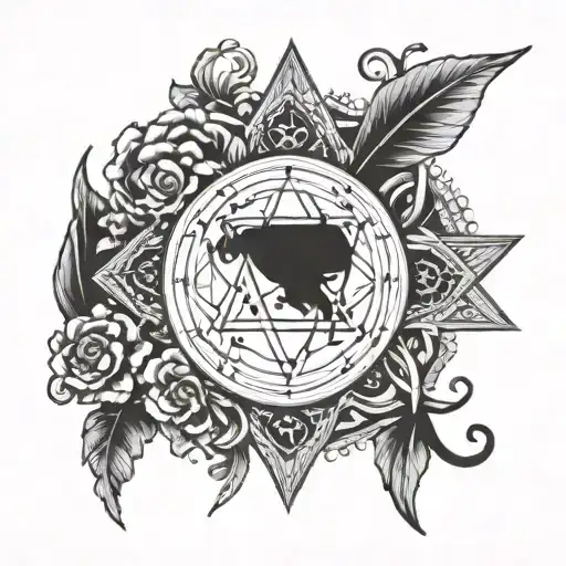 a symbol for nothing is matter tattoo design idea
