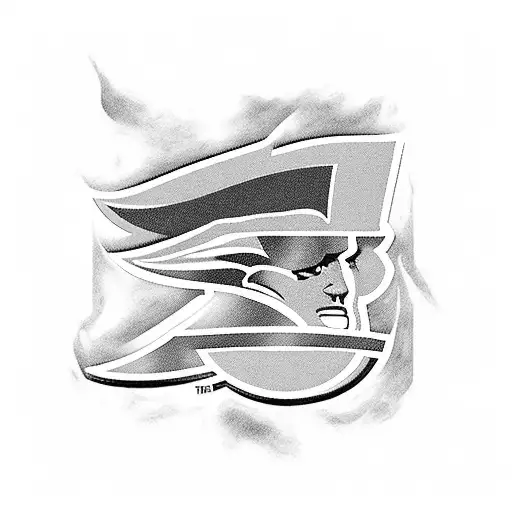 New England patriots logo with Tom brady and bill Belichick with Gillette stadium in the background  tattoo design idea