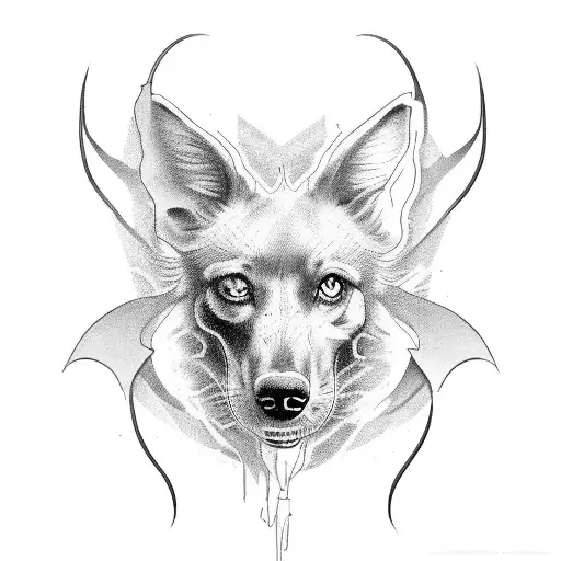 three devil hounds scary tattoo design idea