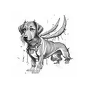 three devil hounds tattoo design idea