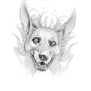 three devil hounds tattoo design idea