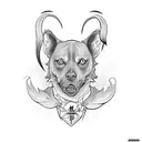 three devil hounds tattoo design idea