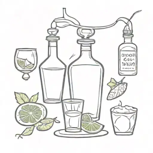 3 tatoo design representing the tequila bam recipe tattoo design idea