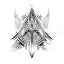 Assassins Creed blade tattoo design idea