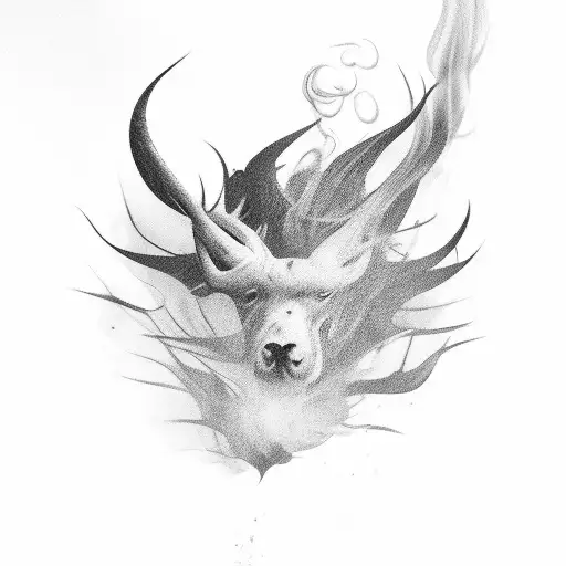 smoke effect tattoo design idea