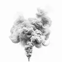 smoke effect tattoo design idea