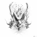 smoke effect tattoo design idea