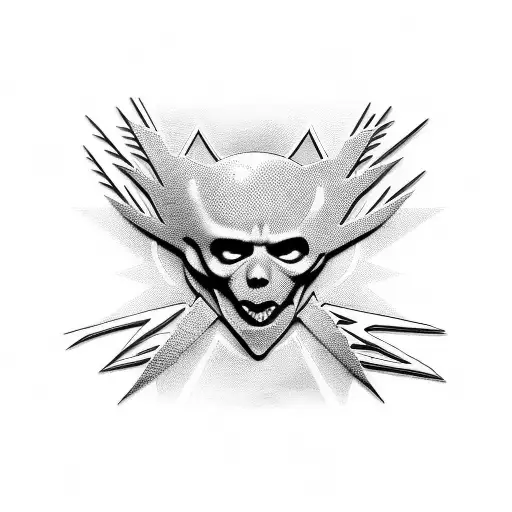 Motley Crue and Metallica logos merged into a powerful symbol tattoo design idea