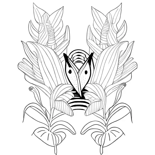 Woodpecker lily's  tattoo design idea