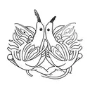 lily's snapdragons doves tattoo design idea