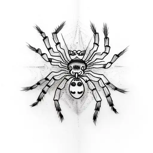 spider with words tattoo design idea
