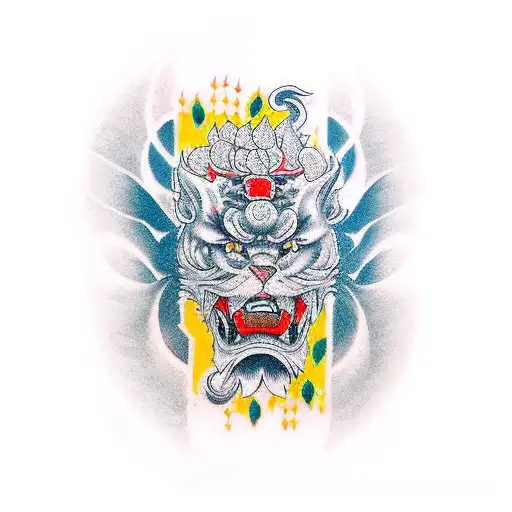 Car turbo engine roaring tattoo design idea