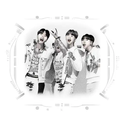 A realistic tattoo of a BTS concert scene with fans cheering tattoo design idea