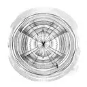 Planet, sacral geometry style. Minimalistic. Planet blows with shadow. tattoo design idea