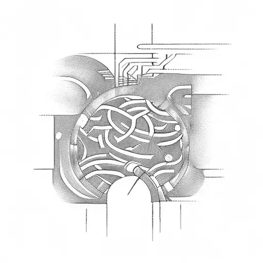 Light at the end of the tunnel maze tattoo design idea