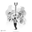 in memory of Dad within Accoustic Guitar tattoo design idea