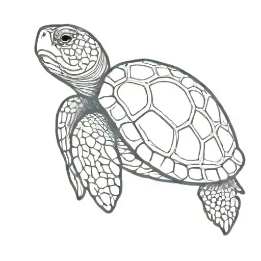 turtle surf tattoo design idea