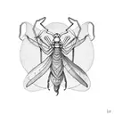 Mantis laurel wreath tattoo design idea