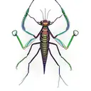 praying mantis tattoo design idea