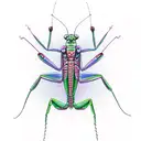 praying mantis tattoo design idea