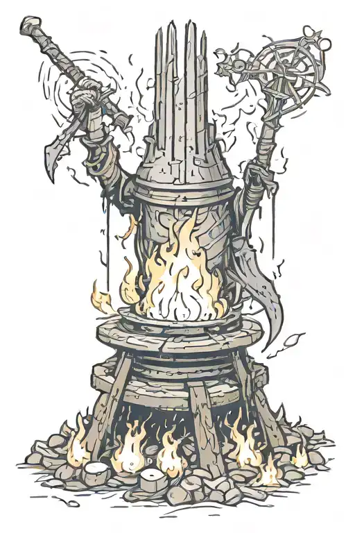 bonfire dark souls bonfire tattoo design idea
