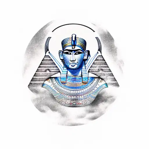 egyptian hieroglyph style tattoo design idea