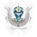 egyptian hieroglyph style including ankh and winged sun tattoo design idea