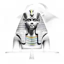 egyptian hieroglyph style including ankh tattoo design idea