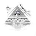 egyptian hieroglyph style including ankh tattoo design idea