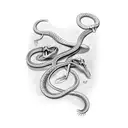 snake skeleton tattoo design idea