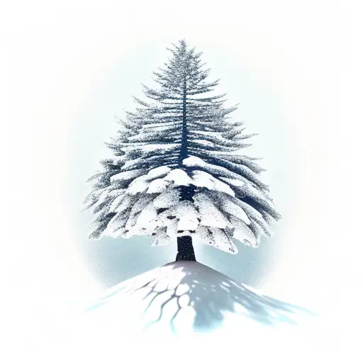 Red Pine tree, community, connection, rebirth, cycle, movement, nature, life, earth tattoo design idea