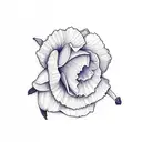 3 flowers: 1 violet 1 daffodil 1 lilly. 3 siblings: 1 sister, one brother and 1 brother who passed away. tattoo design idea