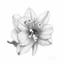 3 flowers: 1 violet 1 daffodil 1 lilly. 3 siblings: 1 sister, one brother and 1 brother who passed away. tattoo design idea