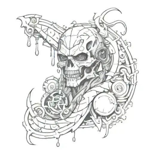 drain gang life tattoo design idea