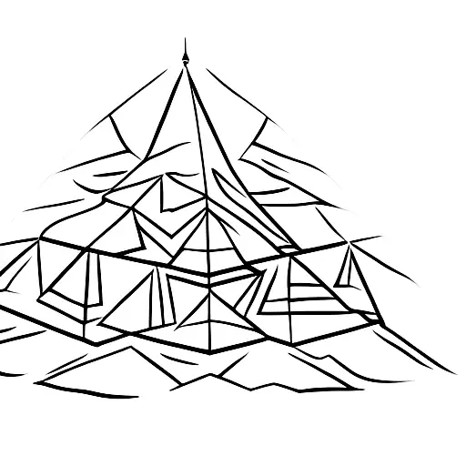 maya pyramid tattoo design idea