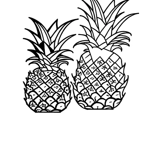 Pineapple tattoo design idea