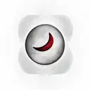 red half moon tattoo design idea