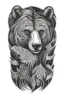 bear  tattoo design idea