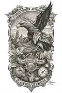 freedom and adventure tattoo design idea