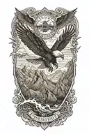 freedom and adventure tattoo design idea