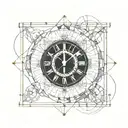 1:18 text in the style of a digital alarm clock tattoo design idea