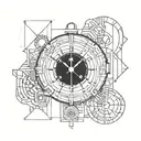 1:18 text in the style of a digital alarm clock tattoo design idea