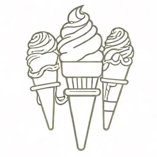 3 scoops ice cream.  tattoo design idea