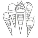 3 scoops ice cream.  tattoo design idea