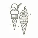 3 scoops ice cream.  tattoo design idea
