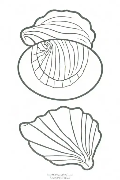 sea shell tattoo design idea