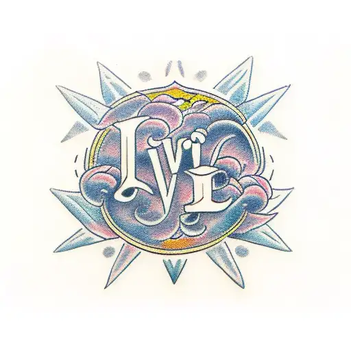 Live Love harmony tattoo design idea