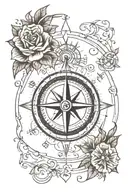 compass tattoo design idea