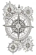 compass tattoo design idea